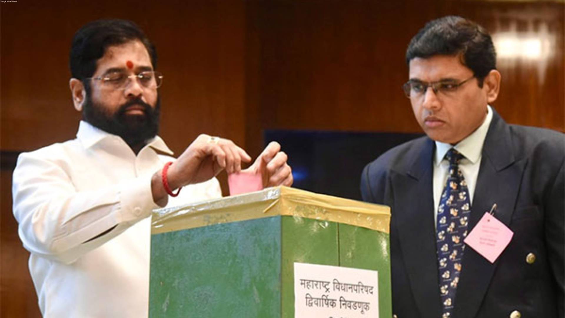 Maharashtra CM cast vote for Legislative Council elections in Vidhan Sabha